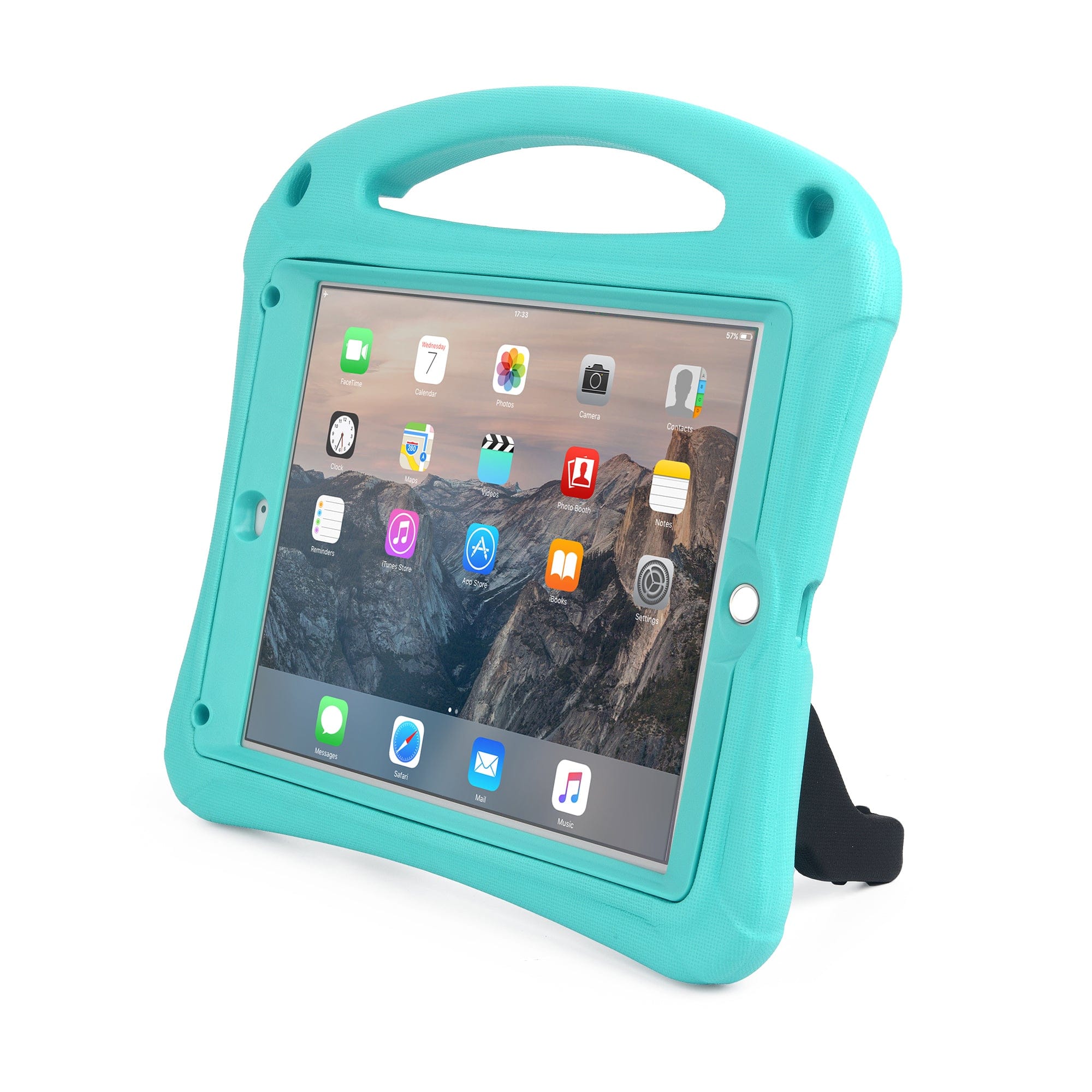 Rugged Rubber iPad Carrying Case with Strap and Handle
