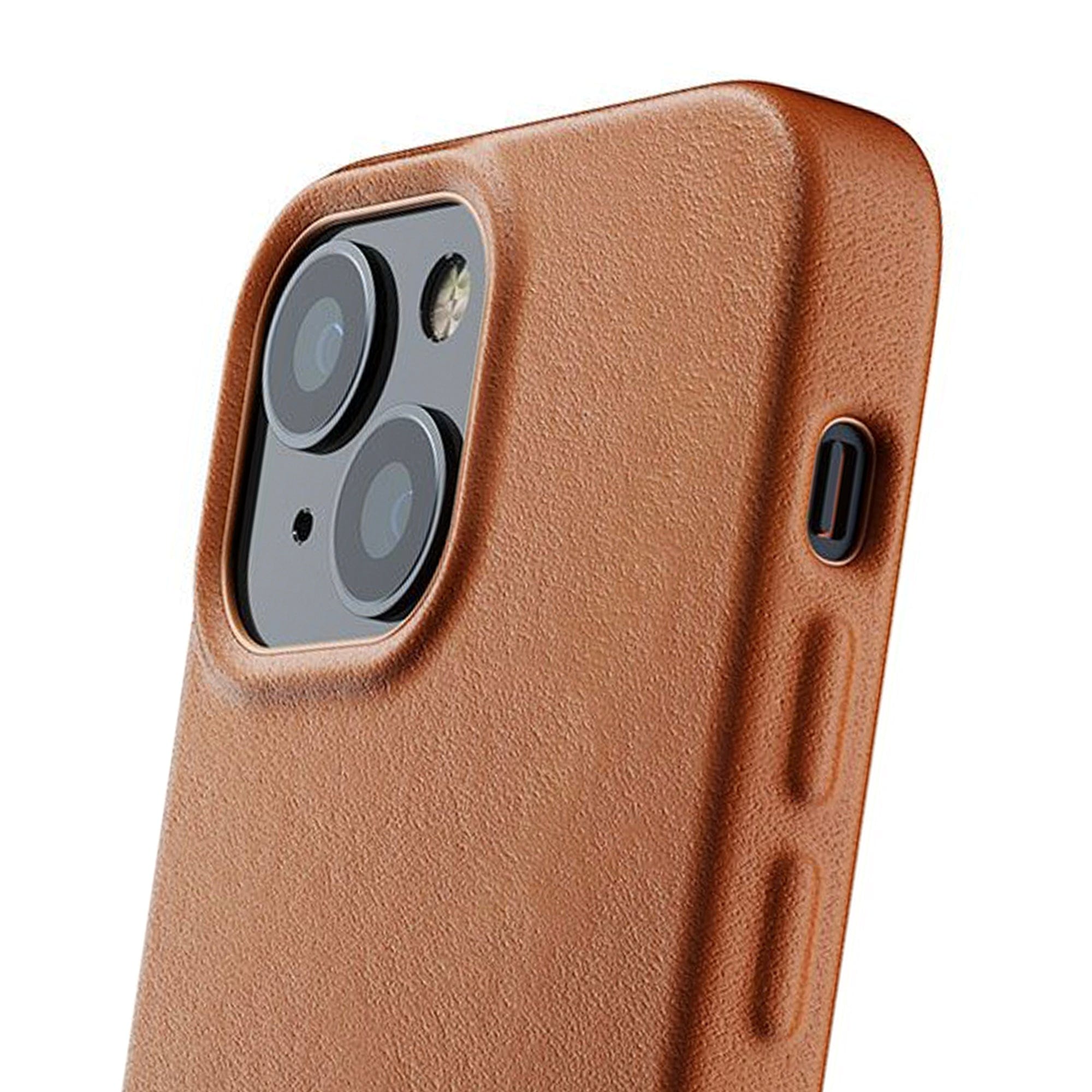 Mujjo Leather Case iPhone 13 Mini tan